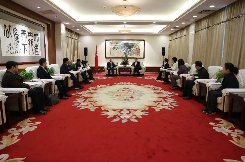 全國人大常委會副委員長、民革中央主席鄭建邦會見臺灣奇美集團(tuán)董事長許春華